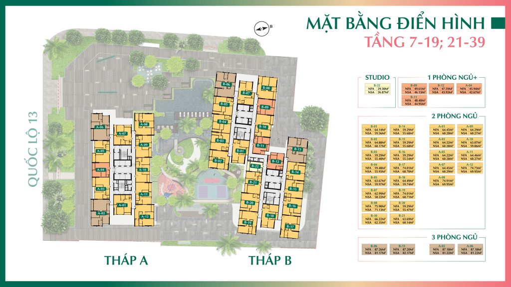 Căn hộ cao cấp The Emerald Boulevard Mặt Bằng Tiện Ích tầng 7