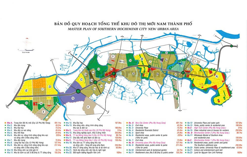 Bản đồ quy hoạch tổng thể dải siêu hạ tầng kết nối khu Nam Sài Gòn năm 2026 (Alt: Tổng hợp hạ tầng khu Nam Sài Gòn mới nhất).